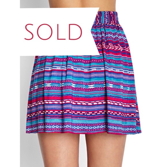 ❌❌❌F21 | Southwestern Print Mini Skirt