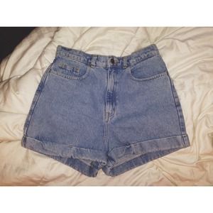 American Apparel high waisted denim shorts