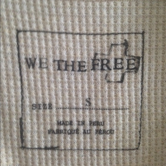 Free people long sleeve waffle sweater thermal - Picture 3 of 4