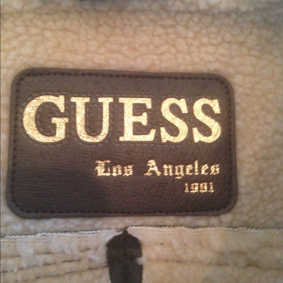 Guess dark green lined faux leather jacket - Picture 4 of 4