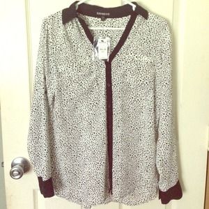 White and black Express shirt