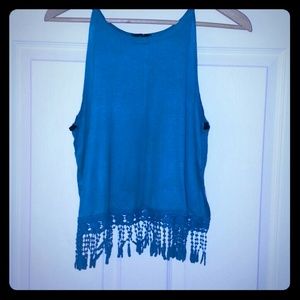 Crochet trim top