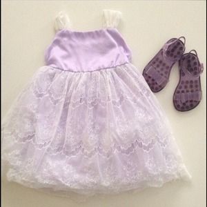 Cherokee dress size 3t + baby gap sandals size 7