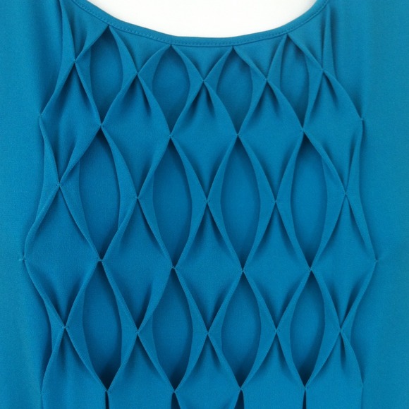 HP Calvin Klein Turquoise Diamond Shift Dress - Picture 2 of 4
