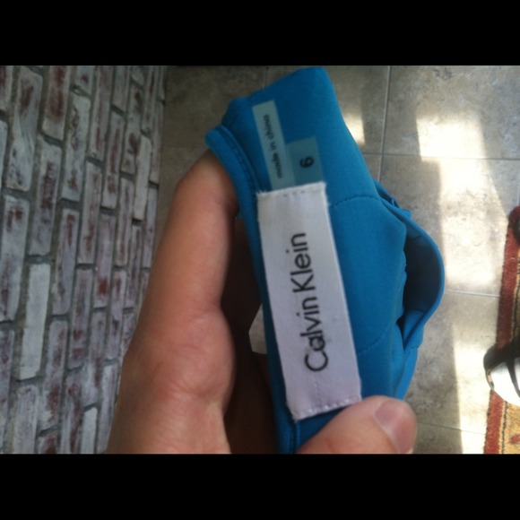 HP Calvin Klein Turquoise Diamond Shift Dress - Picture 4 of 4