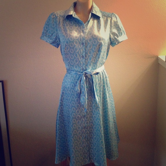 Silky light blue dress