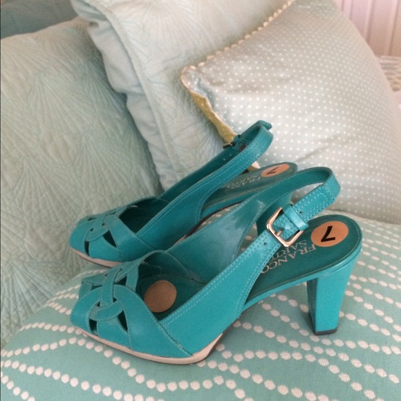 Turquoise heels