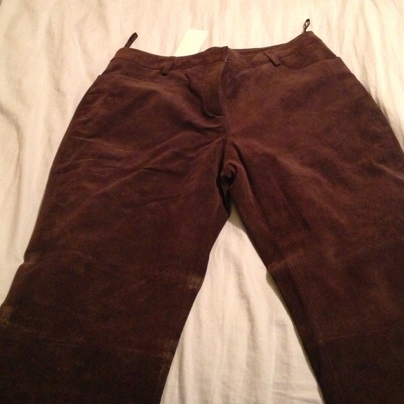Brown Suede Pants