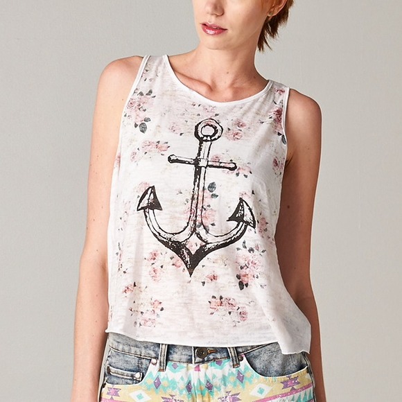 White flower with Anchor