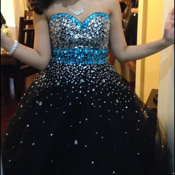 Dresses & Skirts - Black & teal dress