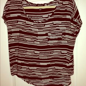 Large Aztec print crop top