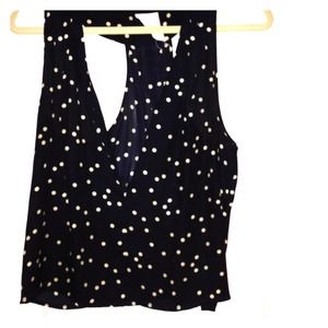 Blue polka dot tank
