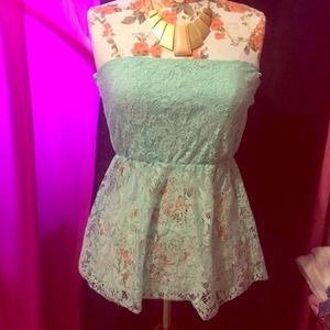 Stunning mint lace blouse