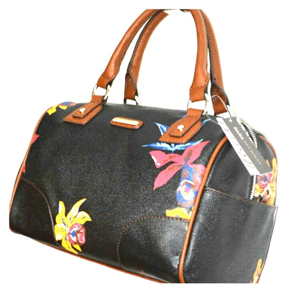 Floral Barrel Style Satchel