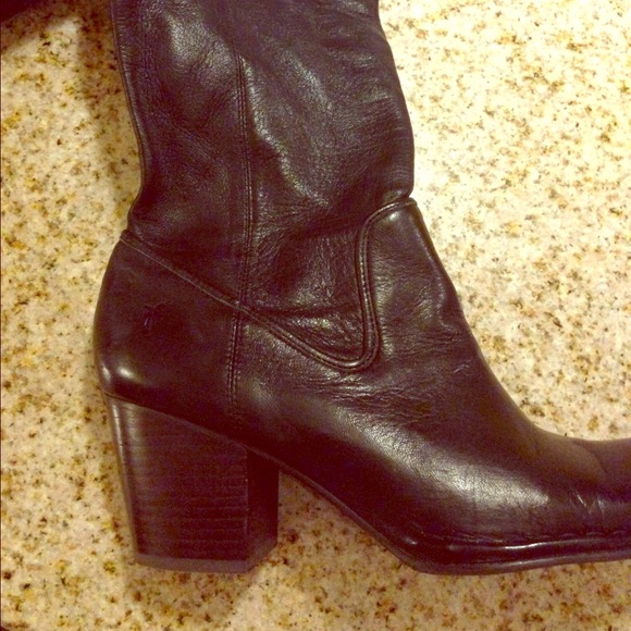 Frye slip on boots