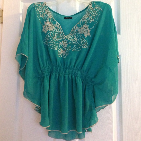 Green sheer shirt