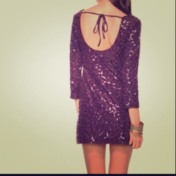 Forever 21 Dresses  Skirts - Sexy purple sequin dress