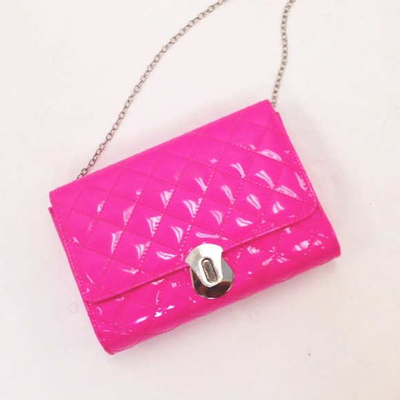 Handbags - Quilted Neon Pink Bag 💗