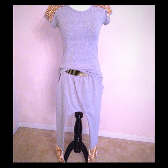 Price Cut!! Top & pants set with studs. Size S.