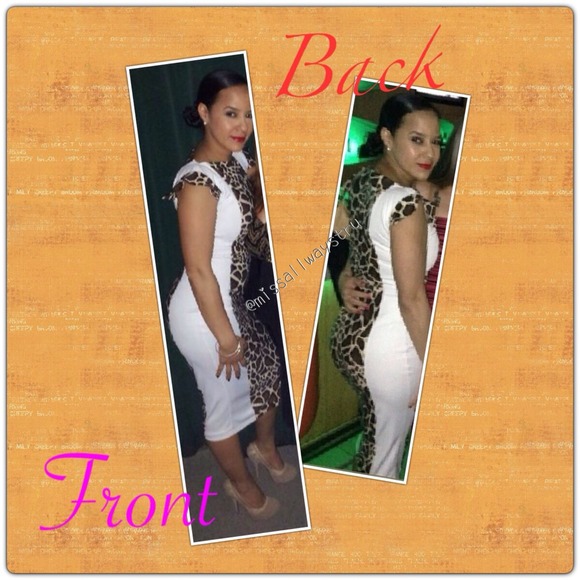 Animal print pencil dress