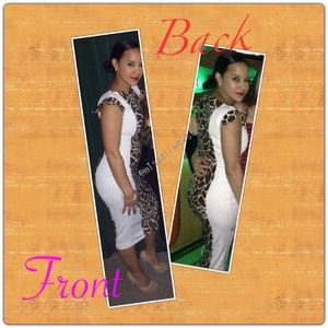 Animal print pencil dress