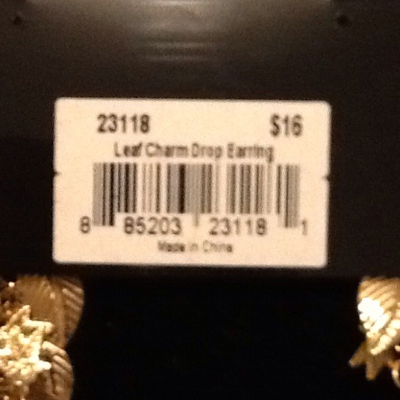 Leaf Charm Drop Earrings - Picture 3 of 3