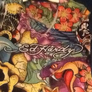 Ed Hardy dress/tunic size large(med fit) Worn 3 x