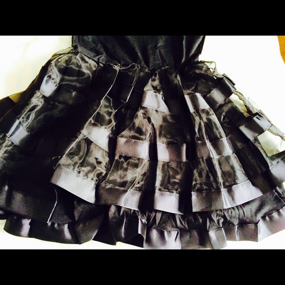 ๐H/P 5/26๐Black Ruffle Peplum Style Blouse NEW - Picture 4 of 4