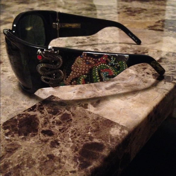 Ed Hardy sunglasses with case