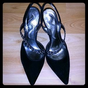 Black Velvet Heels