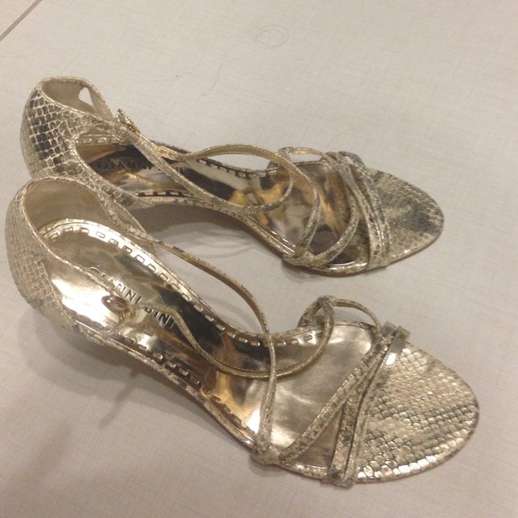 Gianni Bini Gold strap sandals