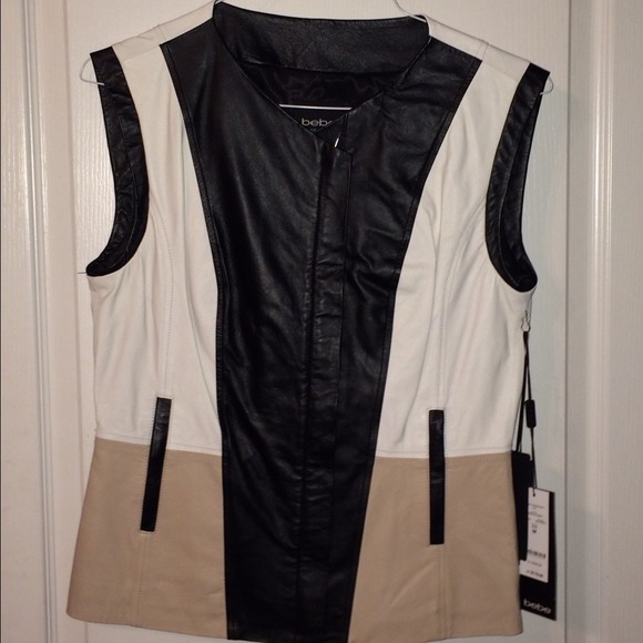 bebe color block zip up. NWT
