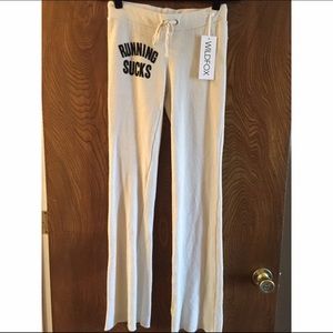 Adorable WILDFOX "running sucks" pants!