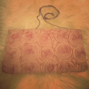 NEW H&M Blush Textured Clutch with Strap