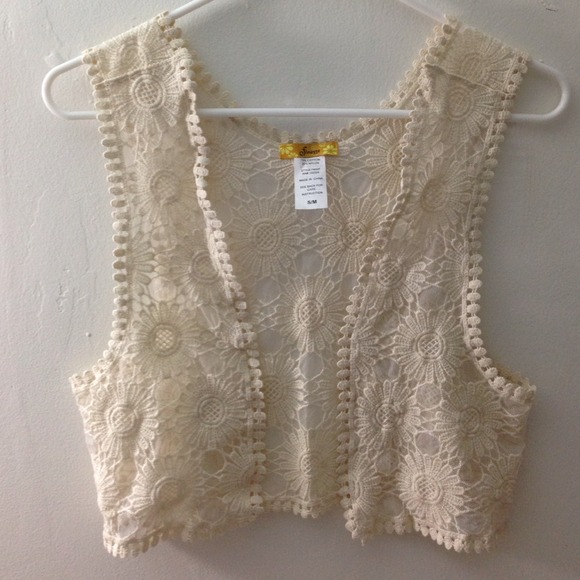 Crochet Floral Vest