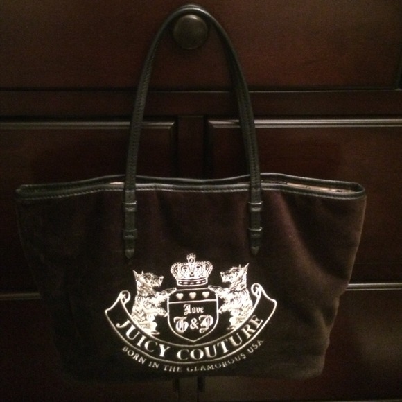 Black velour juicy couture purse