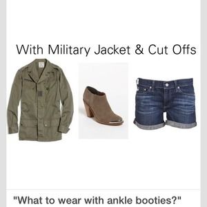 Vince Camuto flat army green booties❤️🔴