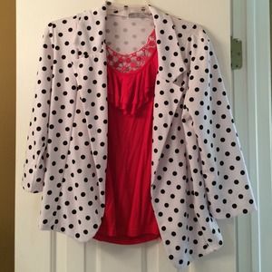 Polka dot blazer