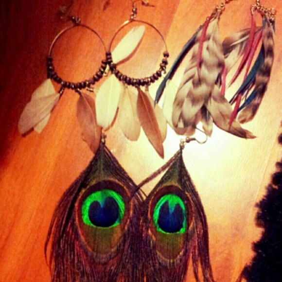 3 for $10! Feather earrings