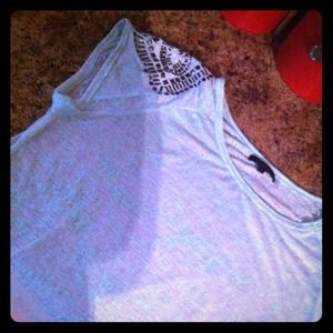 🔴BUNDLED🔴 💙✨Mint Embellished Burnout Top