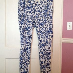Pair of blue flowered pants from Forever 21!