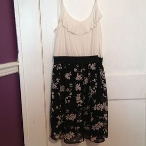 Black and white flowered dress