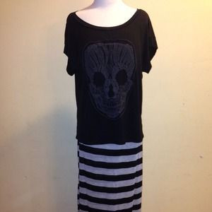 Plus Size Skull Shirt