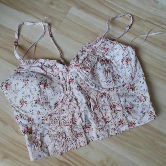 Floral Bustier Crop Top