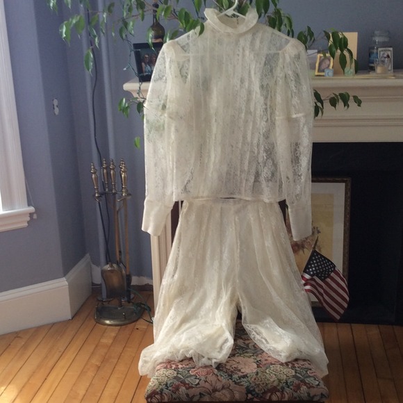 Vintage Victorian Two Piece Lace Outfit