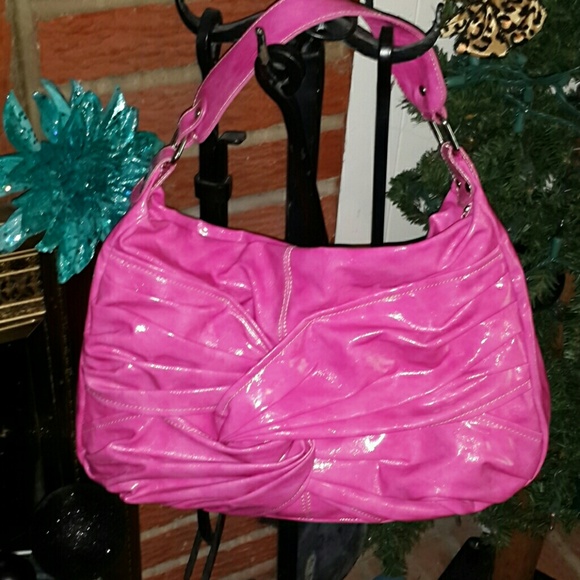 Hot pink pleather candies tote/purse Nice