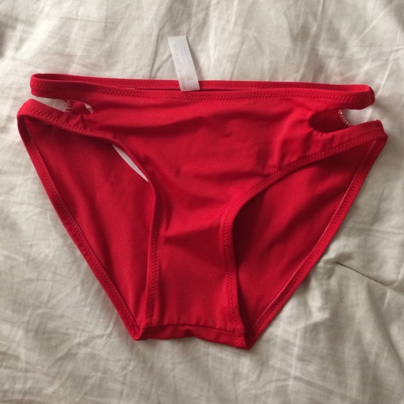 Red bikini bottom