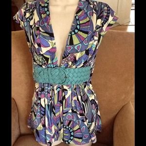 Sky Top Multi Color Silk Size Medium***SOLD***