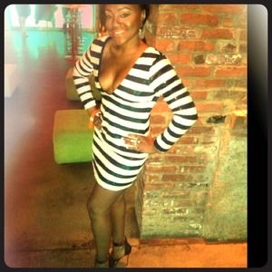 Nasty Gal sequence black and white dress!