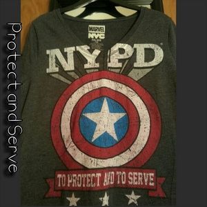 Protect and  serve graphic t shirt